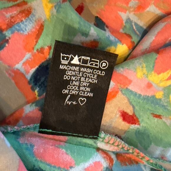 Nic + Zoe Punchy Petals Slip Dress Small Multicolor Artsy Chic Relaxed Fit Maxi - Picture 6 of 10